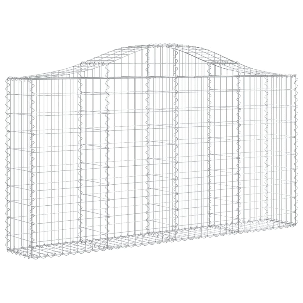 Arched Gabion Baskets 30 pcs 200x30x100/120 cm Galvanised Iron