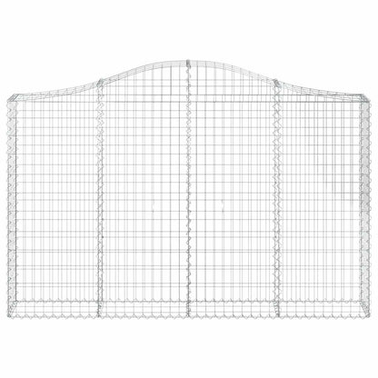 Arched Gabion Baskets 2 pcs 200x30x120/140 cm Galvanised Iron