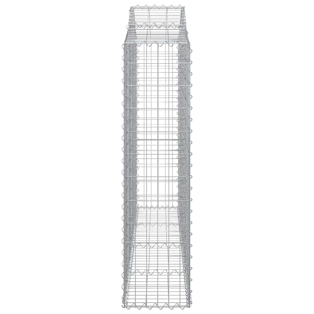 Arched Gabion Baskets 2 pcs 200x30x120/140 cm Galvanised Iron
