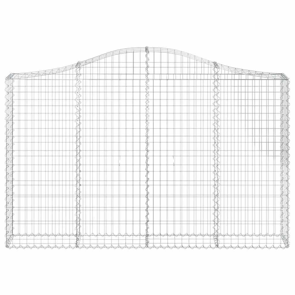 Arched Gabion Baskets 3 pcs 200x30x120/140 cm Galvanised Iron