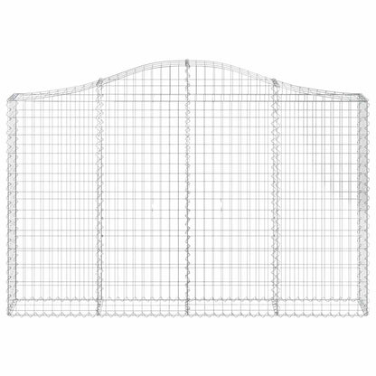 Arched Gabion Baskets 3 pcs 200x30x120/140 cm Galvanised Iron
