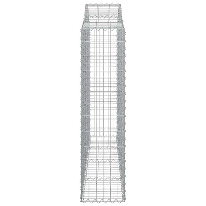 Arched Gabion Baskets 3 pcs 200x30x120/140 cm Galvanised Iron