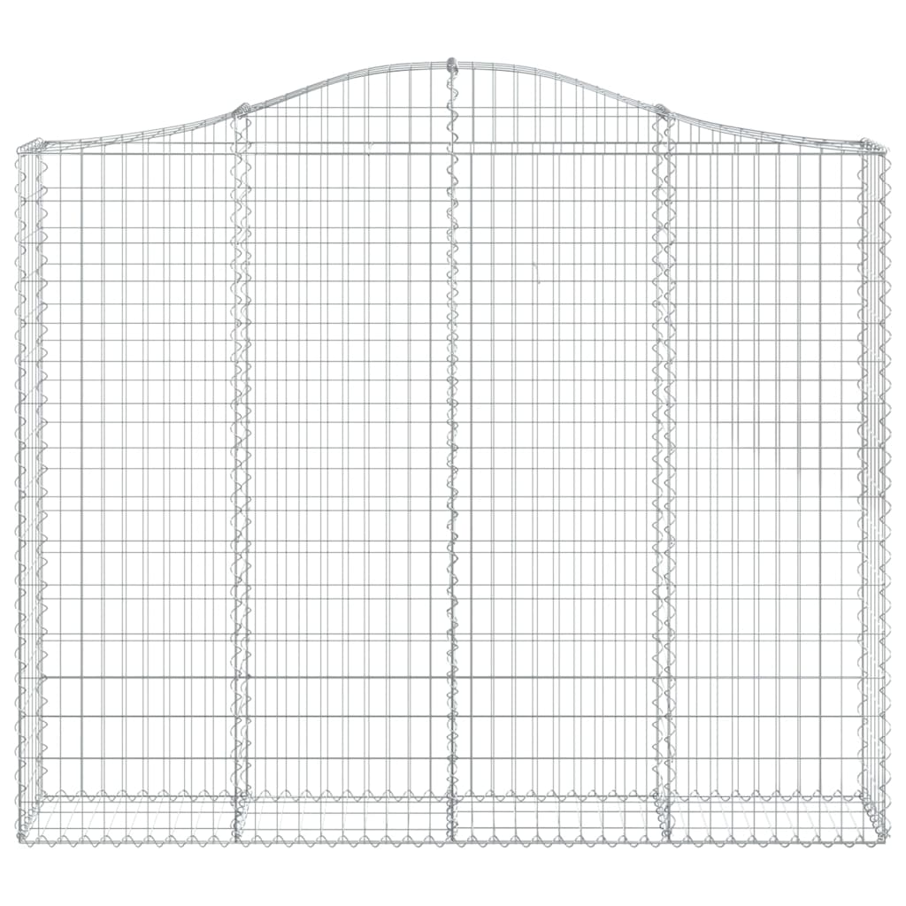 Arched Gabion Baskets 3 pcs 200x30x160/180 cm Galvanised Iron