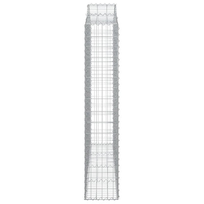 Arched Gabion Baskets 4 pcs 200x30x160/180 cm Galvanised Iron
