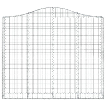 Arched Gabion Baskets 5 pcs 200x30x160/180 cm Galvanised Iron
