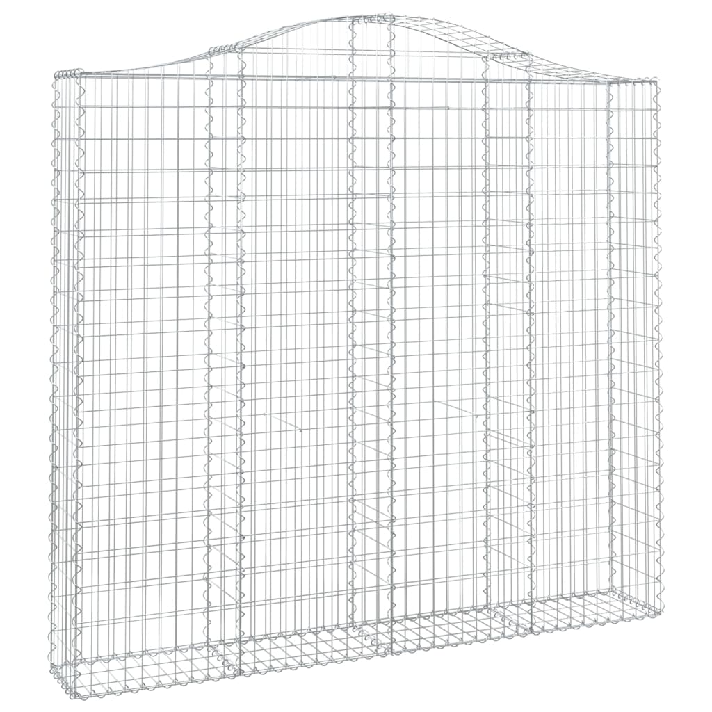 Arched Gabion Baskets 2 pcs 200x30x180/200 cm Galvanised Iron