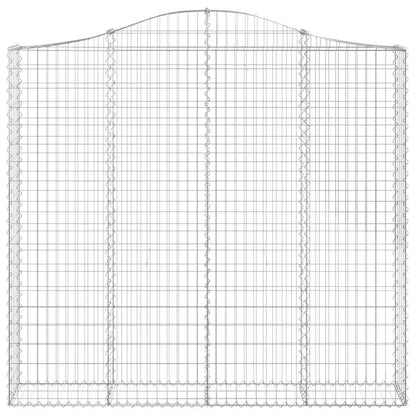 Arched Gabion Baskets 3 pcs 200x30x180/200 cm Galvanised Iron