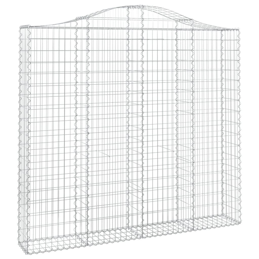 Arched Gabion Baskets 4 pcs 200x30x180/200 cm Galvanised Iron