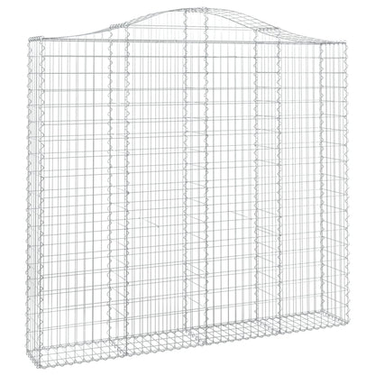 Arched Gabion Baskets 4 pcs 200x30x180/200 cm Galvanised Iron