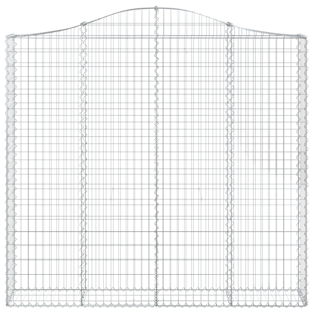 Arched Gabion Baskets 4 pcs 200x30x180/200 cm Galvanised Iron