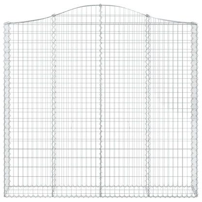 Arched Gabion Baskets 4 pcs 200x30x180/200 cm Galvanised Iron