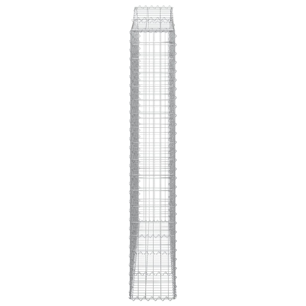 Arched Gabion Baskets 4 pcs 200x30x180/200 cm Galvanised Iron