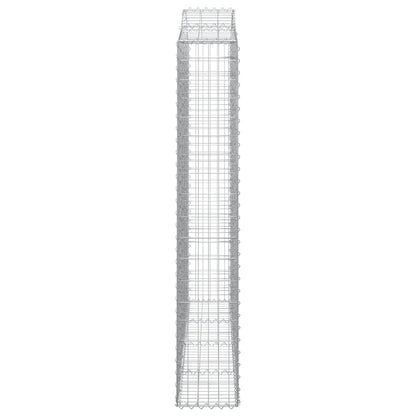 Arched Gabion Baskets 4 pcs 200x30x180/200 cm Galvanised Iron