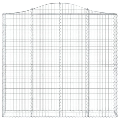 Arched Gabion Baskets 6 pcs 200x30x180/200 cm Galvanised Iron