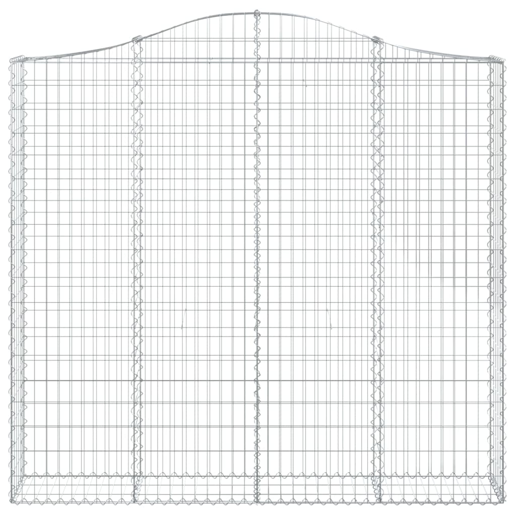 Arched Gabion Baskets 8 pcs 200x30x180/200 cm Galvanised Iron