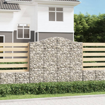 Arched Gabion Baskets 8 pcs 200x30x180/200 cm Galvanised Iron