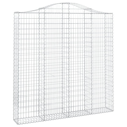 Arched Gabion Baskets 2 pcs 200x30x200/220 cm Galvanised Iron