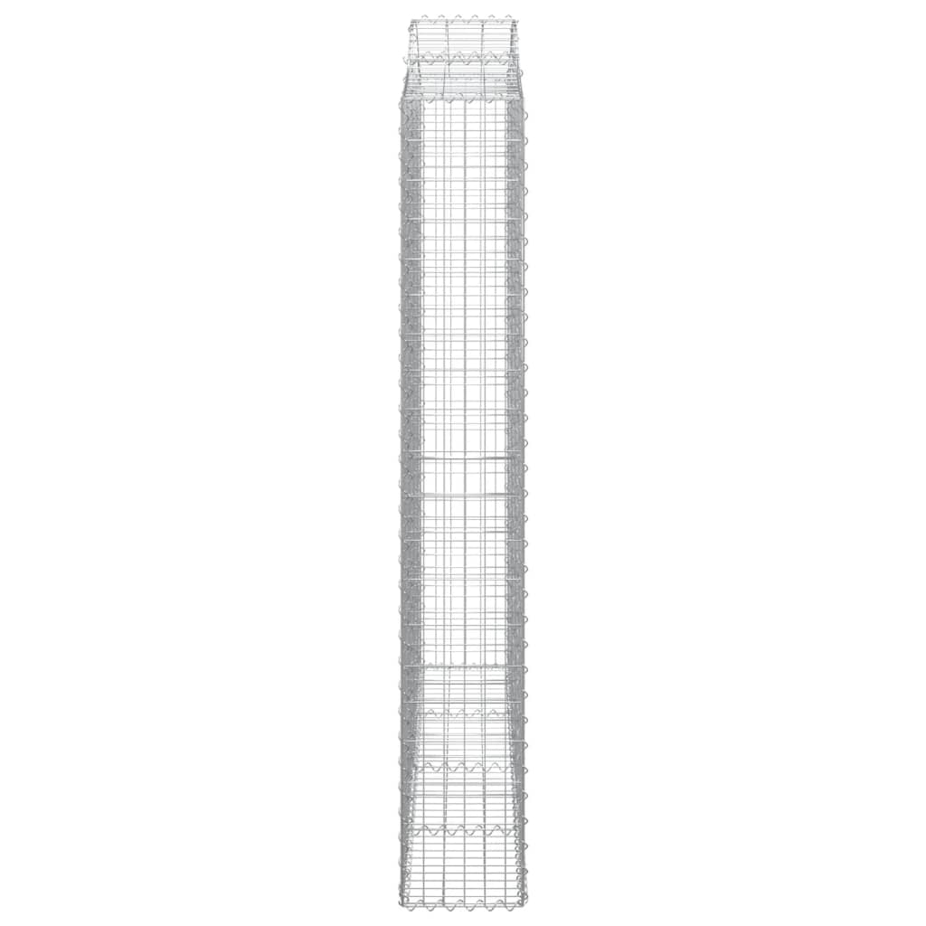 Arched Gabion Baskets 2 pcs 200x30x200/220 cm Galvanised Iron