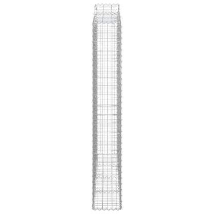 Arched Gabion Baskets 2 pcs 200x30x200/220 cm Galvanised Iron
