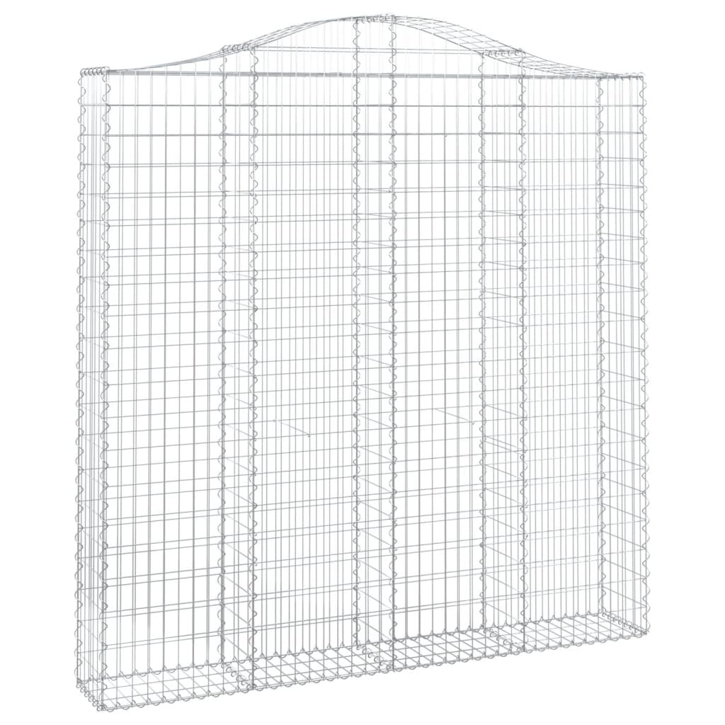 Arched Gabion Baskets 4 pcs 200x30x200/220 cm Galvanised Iron