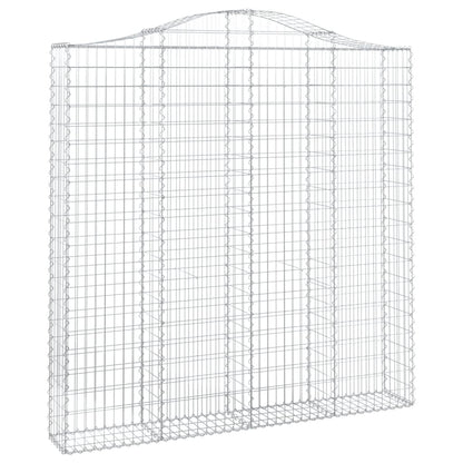 Arched Gabion Baskets 4 pcs 200x30x200/220 cm Galvanised Iron