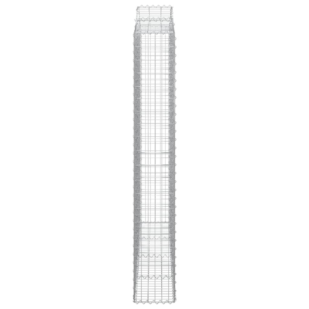 Arched Gabion Baskets 4 pcs 200x30x200/220 cm Galvanised Iron