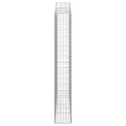Arched Gabion Baskets 4 pcs 200x30x200/220 cm Galvanised Iron