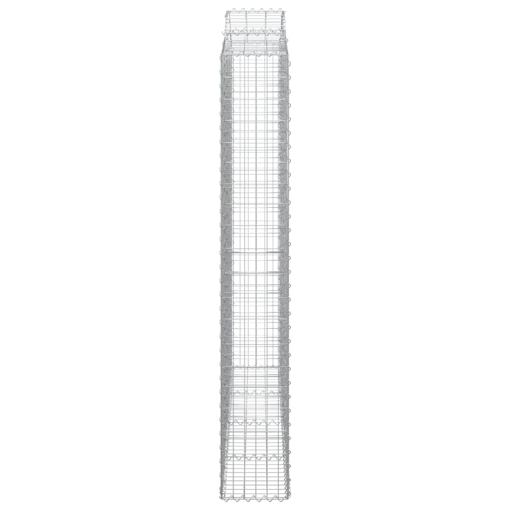 Arched Gabion Baskets 5 pcs 200x30x200/220 cm Galvanised Iron