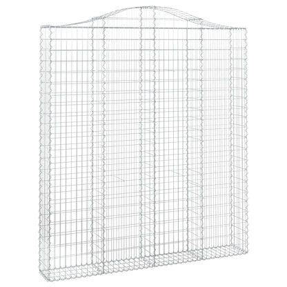 Arched Gabion Baskets 2 pcs 200x30x220/240 cm Galvanised Iron