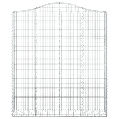 Arched Gabion Baskets 2 pcs 200x30x220/240 cm Galvanised Iron