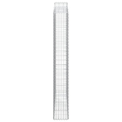 Arched Gabion Baskets 2 pcs 200x30x220/240 cm Galvanised Iron