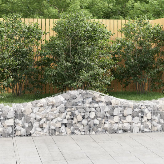 Arched Gabion Baskets 6 pcs 200x50x40/60 cm Galvanised Iron