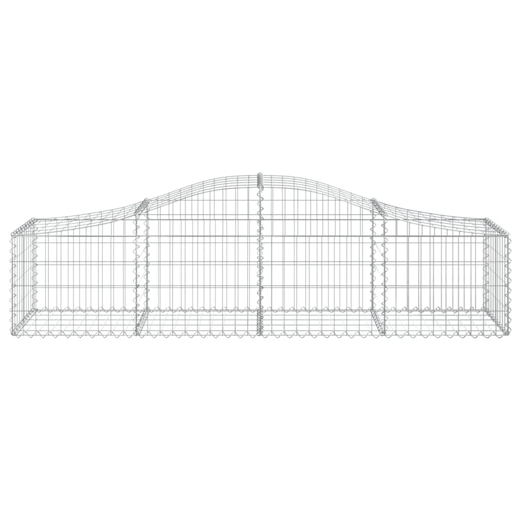 Arched Gabion Baskets 7 pcs 200x50x40/60 cm Galvanised Iron