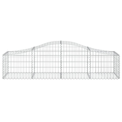 Arched Gabion Baskets 7 pcs 200x50x40/60 cm Galvanised Iron