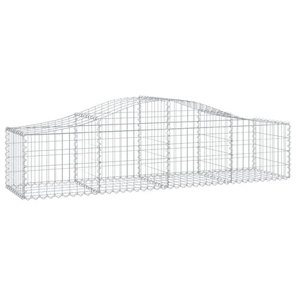 Arched Gabion Baskets 8 pcs 200x50x40/60 cm Galvanised Iron
