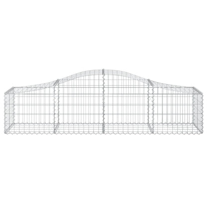 Arched Gabion Baskets 8 pcs 200x50x40/60 cm Galvanised Iron
