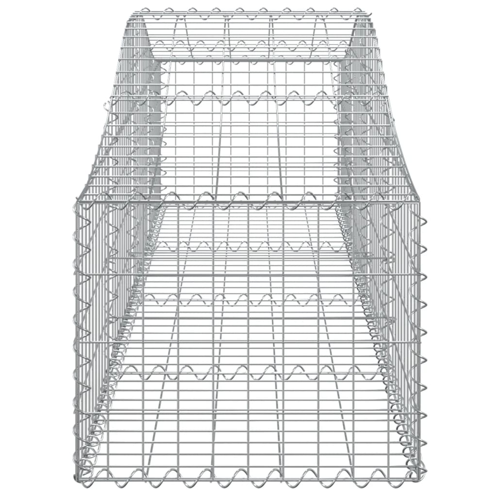 Arched Gabion Baskets 8 pcs 200x50x40/60 cm Galvanised Iron