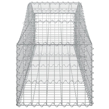 Arched Gabion Baskets 8 pcs 200x50x40/60 cm Galvanised Iron