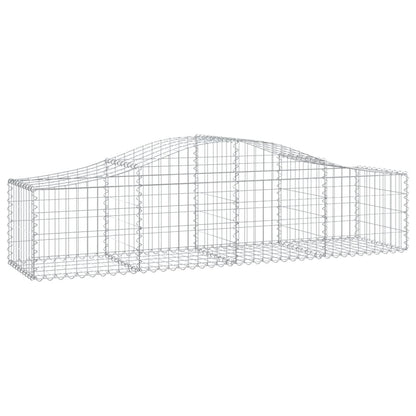 Arched Gabion Baskets 9 pcs 200x50x40/60 cm Galvanised Iron