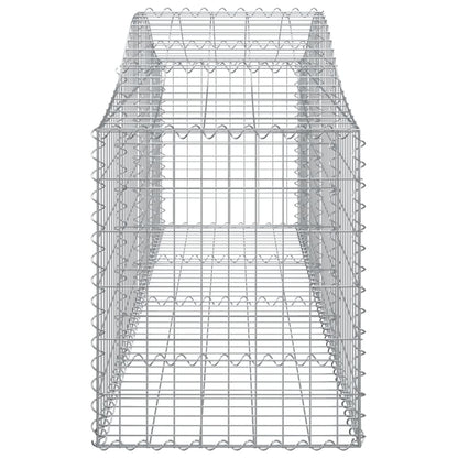 Arched Gabion Baskets 7 pcs 200x50x60/80 cm Galvanised Iron
