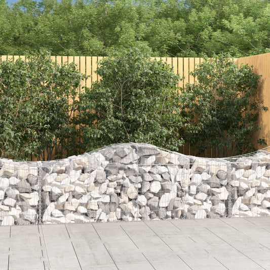 Arched Gabion Baskets 8 pcs 200x50x60/80 cm Galvanised Iron