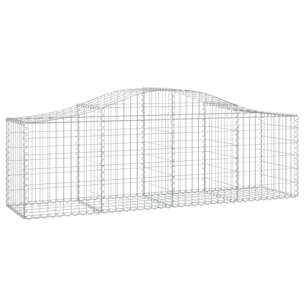 Arched Gabion Baskets 10 pcs 200x50x60/80 cm Galvanised Iron