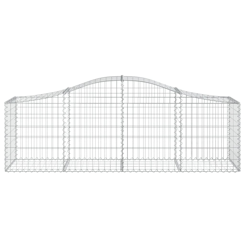 Arched Gabion Baskets 10 pcs 200x50x60/80 cm Galvanised Iron