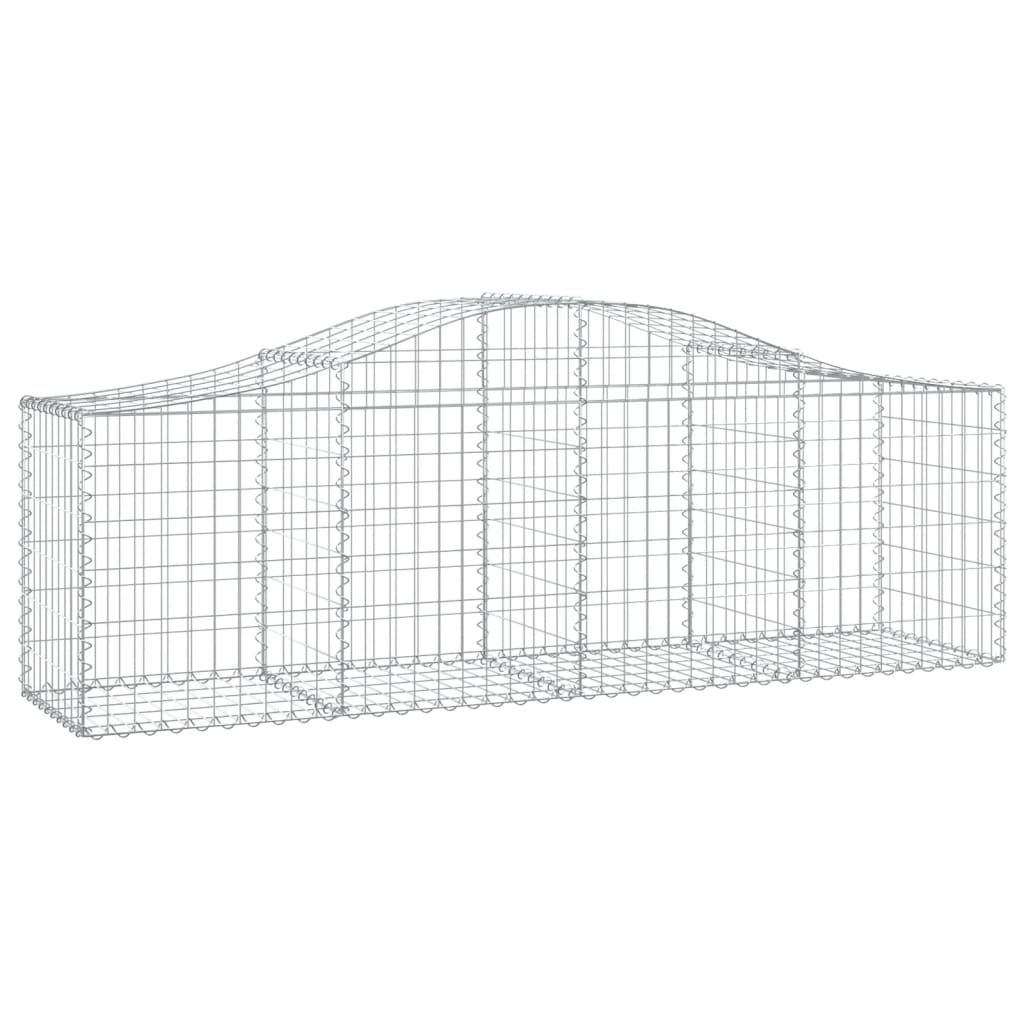 Arched Gabion Baskets 12 pcs 200x50x60/80 cm Galvanised Iron
