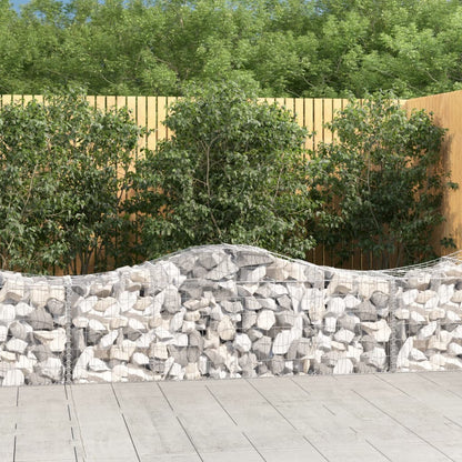 Arched Gabion Baskets 12 pcs 200x50x60/80 cm Galvanised Iron
