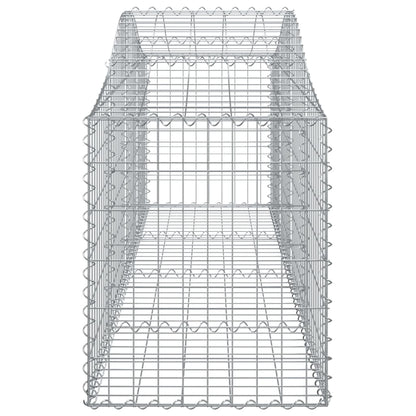 Arched Gabion Baskets 14 pcs 200x50x60/80 cm Galvanised Iron