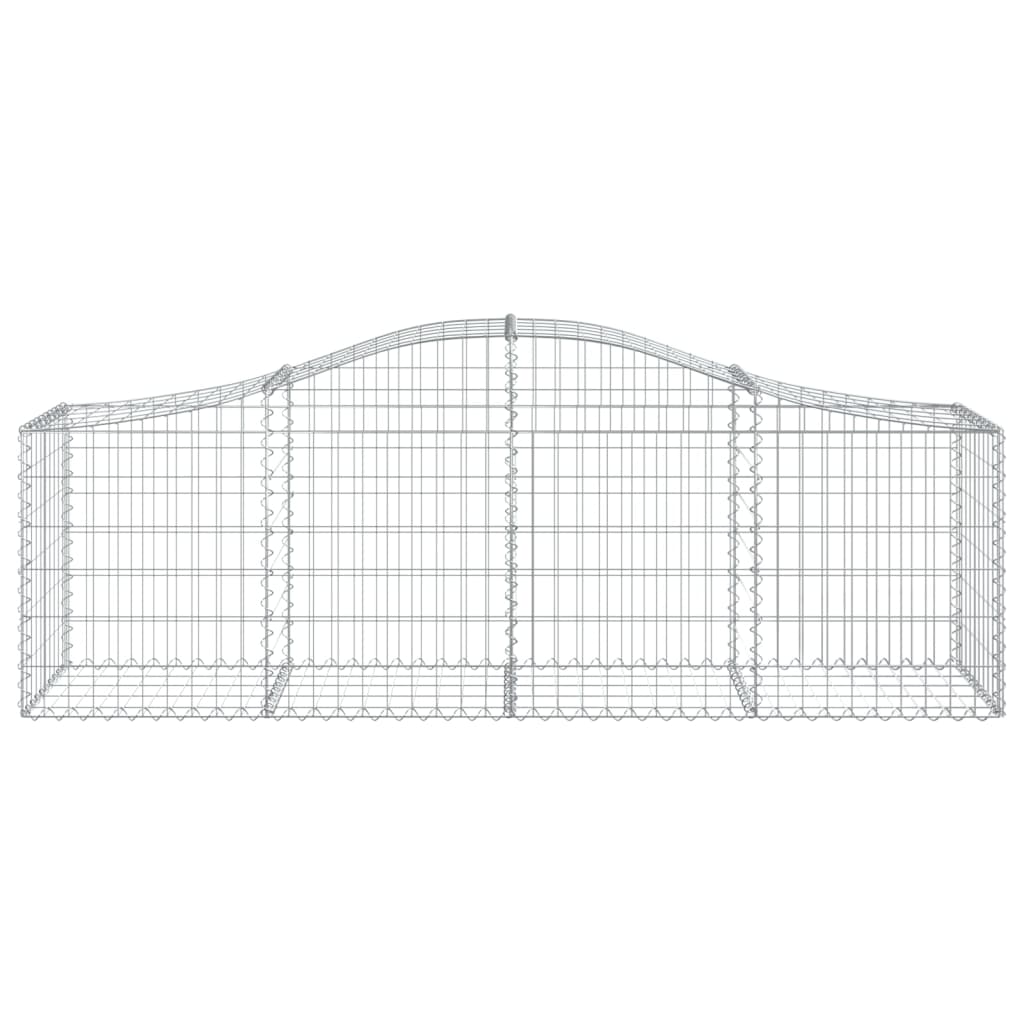Arched Gabion Baskets 18 pcs 200x50x60/80 cm Galvanised Iron