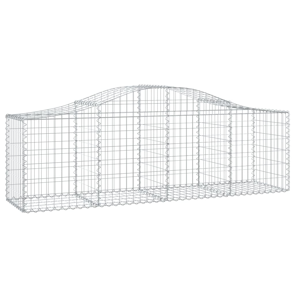 Arched Gabion Baskets 25 pcs 200x50x60/80 cm Galvanised Iron