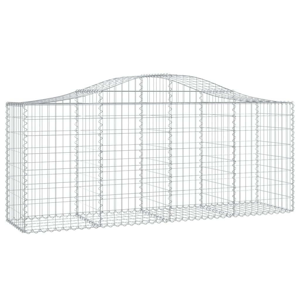 Arched Gabion Baskets 11 pcs 200x50x80/100 cm Galvanised Iron