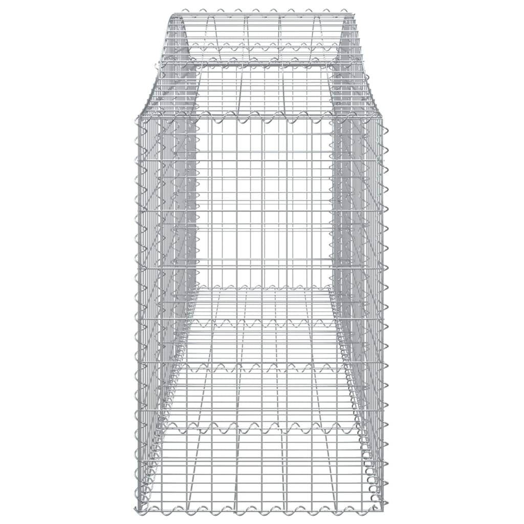 Arched Gabion Baskets 11 pcs 200x50x80/100 cm Galvanised Iron
